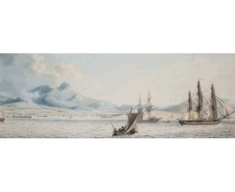 ATTRIBUTED TO JOHN THOMAS SERRES (BRITISH, 1759-1825)
San Sebastian, northern Spain, from the north-west, with Mount Urgell i