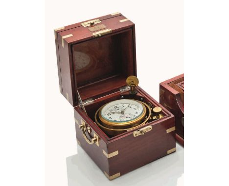 A TWO-DAY RUSSIAN MARINE CHRONOMETER, 20TH-CENTURY
the 4in. frosted dial signed in Cyrillic and numbered 06191, upright black