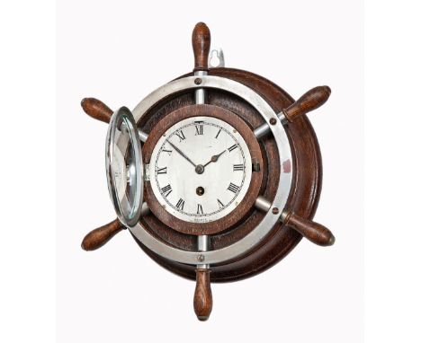 A YACHTING CLOCK RETAILED BY RAMAGE, LONDON, CIRCA 1920
the 4in. silvered dial signed under 'VI' Ramage, 68 Jermyn St, SW1, s