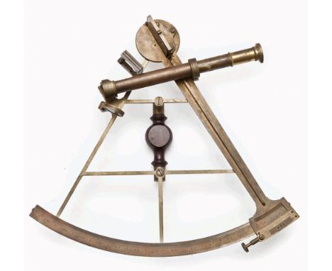 A FINE 12IN. RADIUS VERNIER SEXTANT BY JESSE RAMSDEN, LONDON, CIRCA 1785
with straight-bar frame, the arc divided to 135º sig