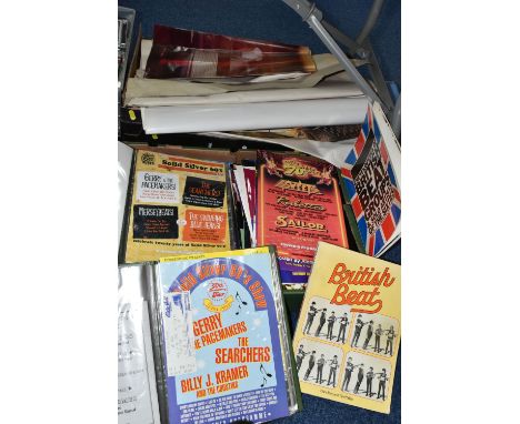 TWO BOXES OF OFFICIAL LIVE MUSIC PROGRAMMES AND POSTERS, dating from the 1980's to include Chieftains 1980 world tour, the Sh
