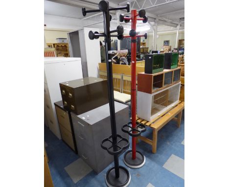 Two Modern Hat Coat and Stick Stands, 180 Cm High