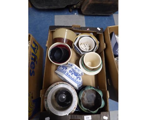 A Box of Ceramic Planters