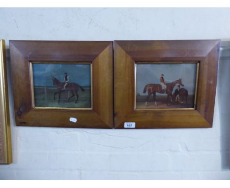 A Pair of Wooden Framed Racehorse Prints