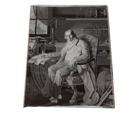 JACQUARD, JOSEPH-MARIE (1752-1834) - THE MOST FAMOUS IMAGE IN THE EARLY HISTORY OF COMPUTING woven silk portrait by Maschinef