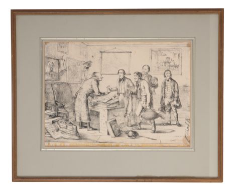 AFTER J. CAWSE (1779-1862), 'THE COUNTY ATTORNEY' lithograph, 31cm x 45cm, in later frame and glazed