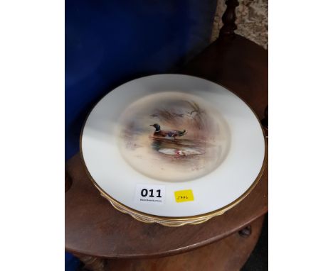 5 ROYAL WORCESTER PLATES 2 SIGNED STINTON