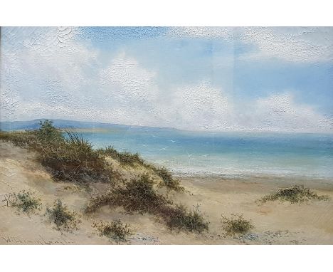 WILLIAM LANGLEY - OIL ON CANVAS - SEASCAPE 40CM (H) X 59CM (L)