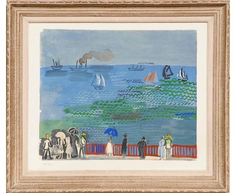 RAOUL DUFY 'La mer', lithograph, edition of 5000, 53cm x 65cm, framed and glazed.