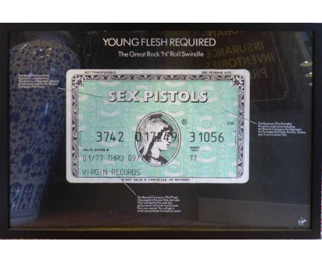 SEX PISTOLS ORIGINAL VIRGIN PROMOTIONAL POSTER to advertise 'Rock 'n' Roll Swindle'.  This poster was withdrawn due to use of