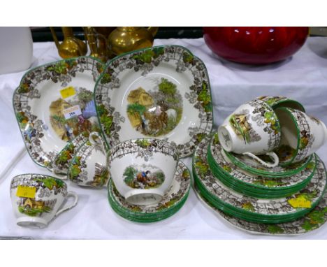 Copeland Spode Byron pattern part tea set 