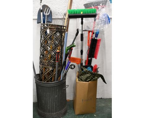 Two boxes of garden tools 