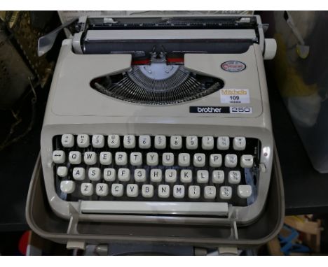 Brother 250 typewriter in case