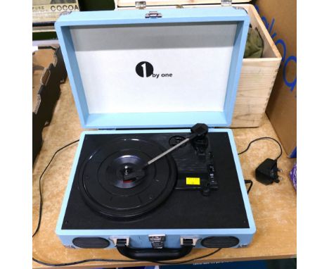 Portable 1 by One electric record player 