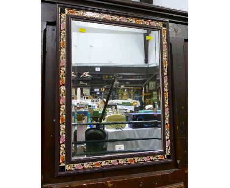 Masons Wall mirror with ceramic tile edging, 54 cm x 69 cm 