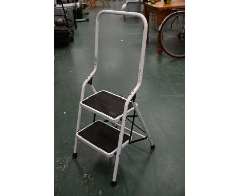 White two step ladder