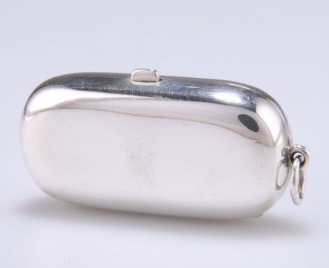 A GEORGE V SILVER DOUBLE SOVEREIGN CASE,&nbsp;by&nbsp;Aaron Lufkin Dennison, Birmingham 1912, rounded rectangular with suspen
