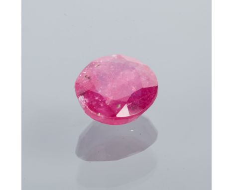 UNMOUNTED OVAL CUT RUBY
approximately 7.15 carats, Note: VAT on full hammer price must be paid by the buyer on this item