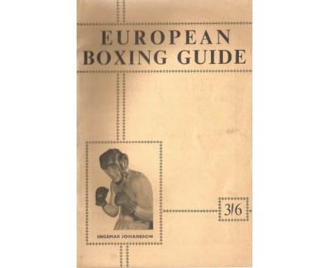 EUROPEAN 1958-59 BOXING GUIDE Softcover Record Book. Good Condition. All autographs are genuine hand signed and come with a C