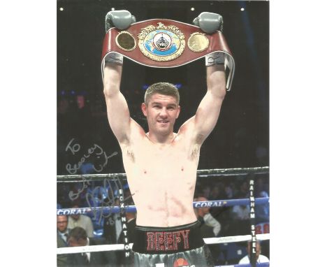Boxing Liam Smith signed 10x8 colour photo, Liam Smith (born 27 July 1988) is a British professional boxer, He held the WBO l