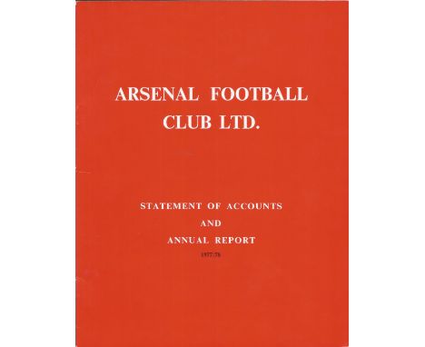 Arsenal F, C statement of accounts and annual report booklet dated 1977/78. Good Condition. All autographs are genuine hand s