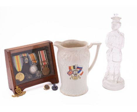 A WWII group of three to '33604 Pte H Stevens R. Berks R' War Medal, Victory Medal and George V Special Constabulary Long Ser