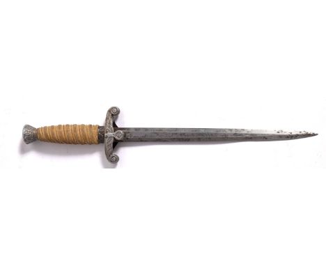 A Third Reich period Luftwaffe dagger, maker J A Henckels, the straight double edge blade stamped as per title over a cast al