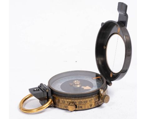 A WWI period Verner's Patent VII compass, maker Short &amp; Mason Ltd, London, 1916:  No. 17206 and etched with broad arrow a
