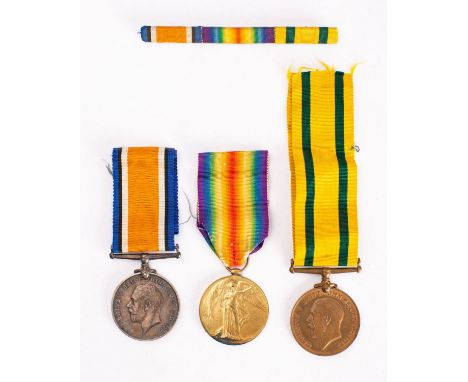 A WWII group of three to '265283 A Sjt . E Vanstone Devon R': comprising War Medal, Victory Medal and Territorial Force War M