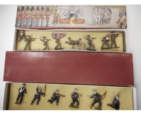 Crescent Toys, WWII British Infantry, boxed,  together with Charbens American Infantry in associated box, (2).