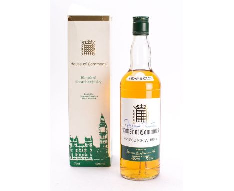 Margaret Thatcher (1925-2013). A signed bottle of House of Commons 12 year Old Blended No.1 Scotch Whisky, bottled by Gordon 