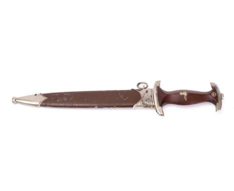 A Third Reich period SA dagger by C J Krebs, Solingen,  the straight double edged blade with legend to one side and maker's s