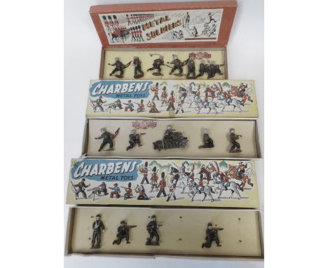 Charbens part Set No 4411 American G.I.s (Khaki):Set No 221 U.S. Infantry (with motorcycle) and one set American Soldiers, al