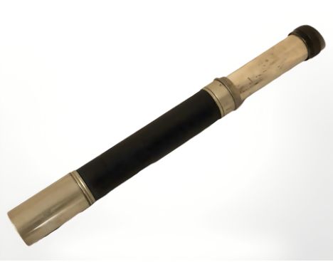 A WWII military telescope by W Ottway & Co, Ealing, London, dated 1941, extended 60 cm.