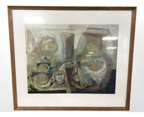 20th Century Continental School : Abstract study, colour lithograph, indistinctly signed in pencil, 49 cm x 63 cm.