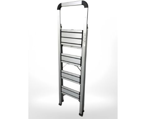 A folding step ladder 