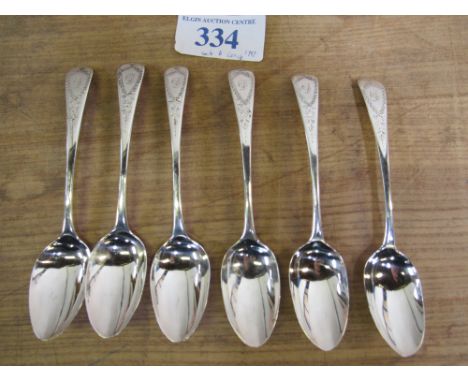  Sale Item:    SET 6 LONDON 1797 SILVER DESSERT SPOONS  Vat Status:   No Vat   Buyers Premium:  This lot is subject to a Buye