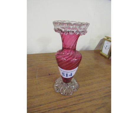  Sale Item:    CRANBERRY VASE   Vat Status:   No Vat   Buyers Premium:  This lot is subject to a Buyers Premium of 15% + Vat 