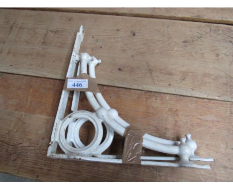 Sale Item:    PAIR ENAMELLED CAST IRON BRACKETS (AF)  Vat Status:   No Vat   Buyers Premium:  This lot is subject to a Buyer