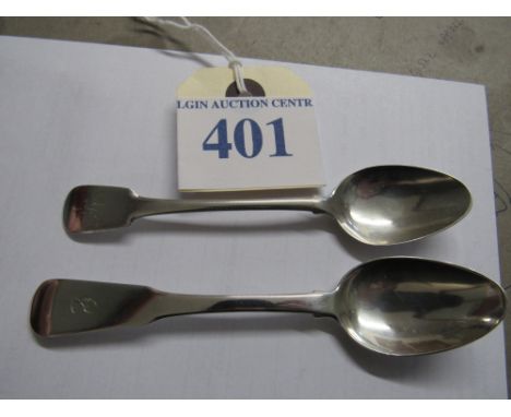  Sale Item:    2 ABERDEEN SILVER TEASPOONS   Vat Status:   No Vat   Buyers Premium:  This lot is subject to a Buyers Premium 