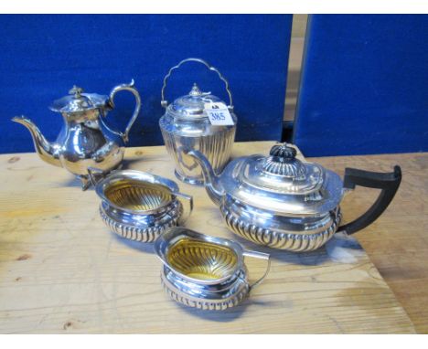  Sale Item:    E P BISCUIT BARREL & TEA SERVICE   Vat Status:   No Vat   Buyers Premium:  This lot is subject to a Buyers Pre