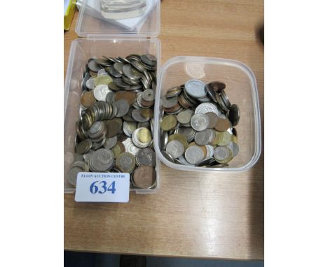  Sale Item:    2 TUBS WORLD/ FOREIGN COINS   Vat Status:   No Vat   Buyers Premium:  This lot is subject to a Buyers Premium 