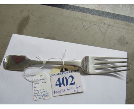  Sale Item:    ABERDEEN SILVER TABLE FORK G S   Vat Status:   No Vat   Buyers Premium:  This lot is subject to a Buyers Premi