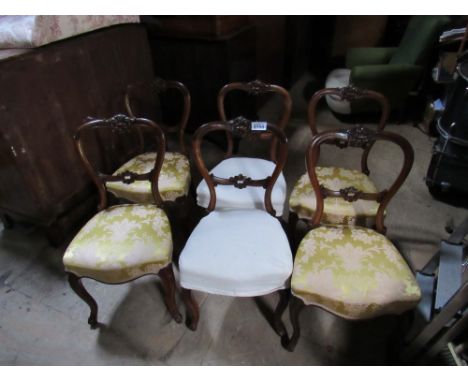  Sale Item:    SET 6 CABRIOLE LEG CHAIRS   Vat Status:   No Vat   Buyers Premium:  This lot is subject to a Buyers Premium of