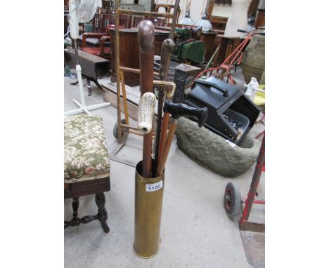  Sale Item:    BRASS SHELL & STICKS   Vat Status:   No Vat   Buyers Premium:  This lot is subject to a Buyers Premium of 15% 