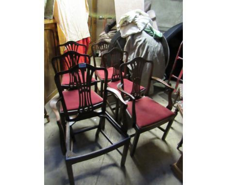  Sale Item:    6 MAHOGANY CHAIRS (4 + 2)   Vat Status:   No Vat   Buyers Premium:  This lot is subject to a Buyers Premium of