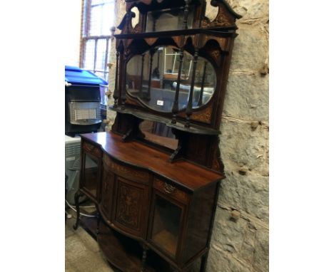  Sale Item:    INLAID MIRRORED SIDEBOARD (AF)   Vat Status:   No Vat   Buyers Premium:  This lot is subject to a Buyers Premi