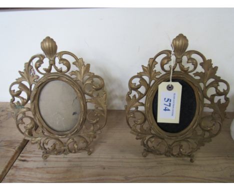  Sale Item:    PAIR GILT METAL PICTURE FRAMES   Vat Status:   No Vat   Buyers Premium:  This lot is subject to a Buyers Premi