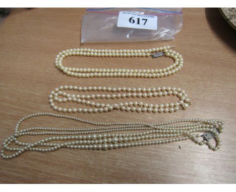  Sale Item:    3 STRINGS PEARLS (1 AF)   Vat Status:   No Vat   Buyers Premium:  This lot is subject to a Buyers Premium of 1
