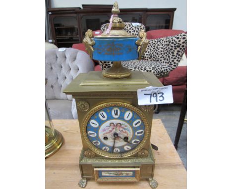  Sale Item:    BRASS PAINTED DIAL CLOCK   Vat Status:   No Vat   Buyers Premium:  This lot is subject to a Buyers Premium of 